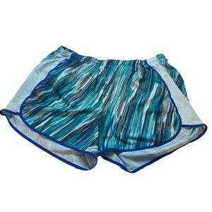 C9 by Champion Lg Woman's Blue Grey Athletic Running Shorts Brief Liner GUC